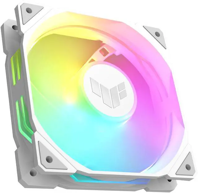 Main image of ASUS TUF Gaming TR120 120mm ARGB White Reverse Fan Blade Triple Pack 28mm Fan Frame, 2.75mm H2O Static Pressure, 76.3 CFM Airflow, Double-layer LED Array, Flexible Side Pattern, Aura Sync, PWM fan