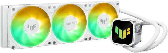 Alt view image 3 of 12 - ASUS TUF Gaming LC III 360 ARGB White AIO cooler with pre-installed triple fans designed for high airflow and static pressure, plus an efficient pump to keep CPU temperatures under control