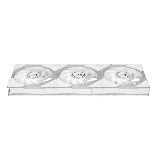Alt view image 10 of 19 - ASUS ROG Eurux GR120 ARGB Fan Triple Pack, 120mm, 30mm Thick, Up to 2600 RPM PWM, 85 CFM, 4.5 mmH2O, 33 dBA Max, LCP Blades, Daisy Chain Connectors, 3 Lighting Zones, ROG Fan Hub Included, Aura Sync, Black
