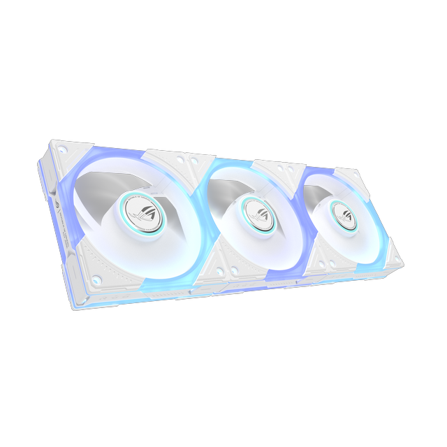 Alt view image 3 of 19 - ASUS ROG Eurux GR120 ARGB Fan Triple Pack, 120mm, 30mm Thick, Up to 2600 RPM PWM, 85 CFM, 4.5 mmH2O, 33 dBA Max, LCP Blades, Daisy Chain Connectors, 3 Lighting Zones, ROG Fan Hub Included, Aura Sync, Black