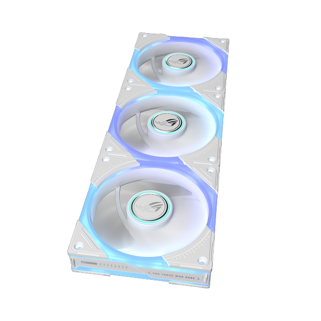 Alt view image 7 of 19 - ASUS ROG Eurux GR120 ARGB Fan Triple Pack, 120mm, 30mm Thick, Up to 2600 RPM PWM, 85 CFM, 4.5 mmH2O, 33 dBA Max, LCP Blades, Daisy Chain Connectors, 3 Lighting Zones, ROG Fan Hub Included, Aura Sync, Black