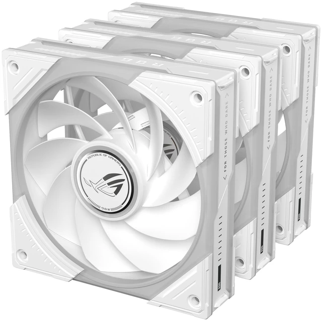 Alt view image 9 of 19 - ASUS ROG Eurux GR120 ARGB Reverse Fan Triple Pack, 120mm, 30mm Thick, Reverse Blade, Up to 2200 RPM PWM, 70 CFM, 3.0 mmH2O, 32 dBA Max, LCP Blades, Daisy Chain Connectors, 3 Lighting Zones, ROG Fan Hub Included, Aura Sync, Black