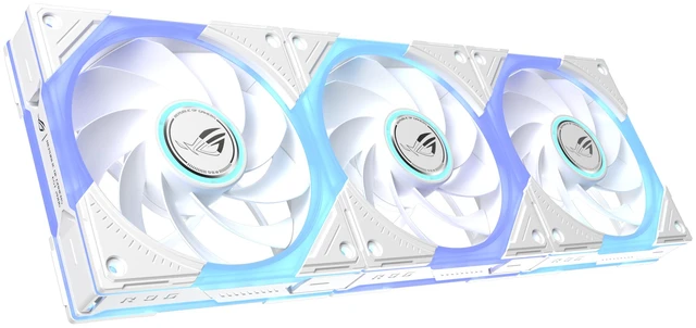 Alt view image 2 of 19 - ASUS ROG Eurux GR120 ARGB Reverse Fan Triple Pack, 120mm, 30mm Thick, Reverse Blade, Up to 2200 RPM PWM, 70 CFM, 3.0 mmH2O, 32 dBA Max, LCP Blades, Daisy Chain Connectors, 3 Lighting Zones, ROG Fan Hub Included, Aura Sync, Black