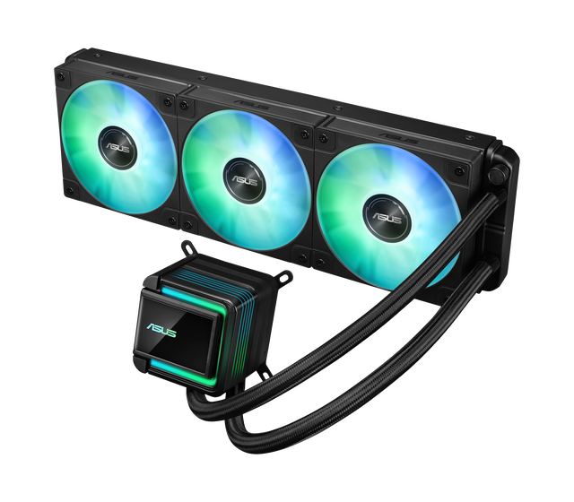 Alt view image 10 of 11 - ASUS LC 360 ARGB 360mm All-in-One Liquid CPU Cooler, 27mm Slim Radiator, 3000 RPM Pump, Daisy-Chained ARGB Fans, Aura Sync, Intel LGA 1851/1700, AMD AM5/AM4