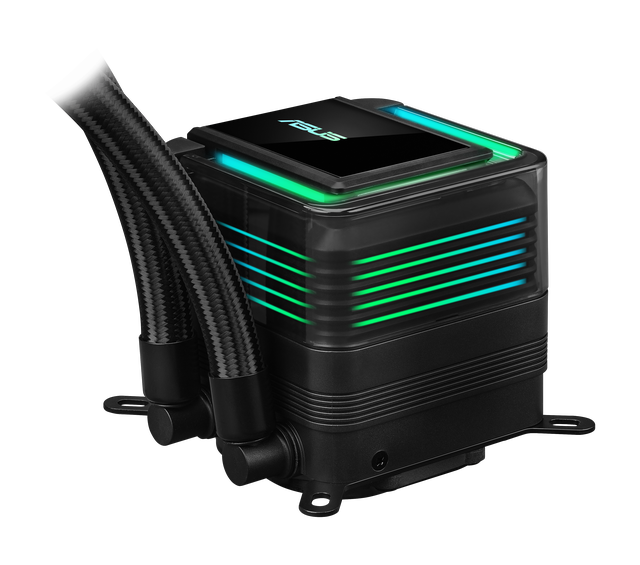 Alt view image 8 of 11 - ASUS LC 360 ARGB 360mm All-in-One Liquid CPU Cooler, 27mm Slim Radiator, 3000 RPM Pump, Daisy-Chained ARGB Fans, Aura Sync, Intel LGA 1851/1700, AMD AM5/AM4