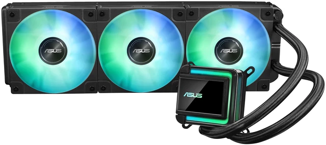 Alt view image 5 of 11 - ASUS LC 360 ARGB 360mm All-in-One Liquid CPU Cooler, 27mm Slim Radiator, 3000 RPM Pump, Daisy-Chained ARGB Fans, Aura Sync, Intel LGA 1851/1700, AMD AM5/AM4