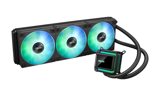 Alt view image 4 of 11 - ASUS LC 360 ARGB 360mm All-in-One Liquid CPU Cooler, 27mm Slim Radiator, 3000 RPM Pump, Daisy-Chained ARGB Fans, Aura Sync, Intel LGA 1851/1700, AMD AM5/AM4