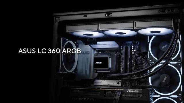 Alt view image 11 of 11 - ASUS LC 360 ARGB 360mm All-in-One Liquid CPU Cooler, 27mm Slim Radiator, 3000 RPM Pump, Daisy-Chained ARGB Fans, Aura Sync, Intel LGA 1851/1700, AMD AM5/AM4