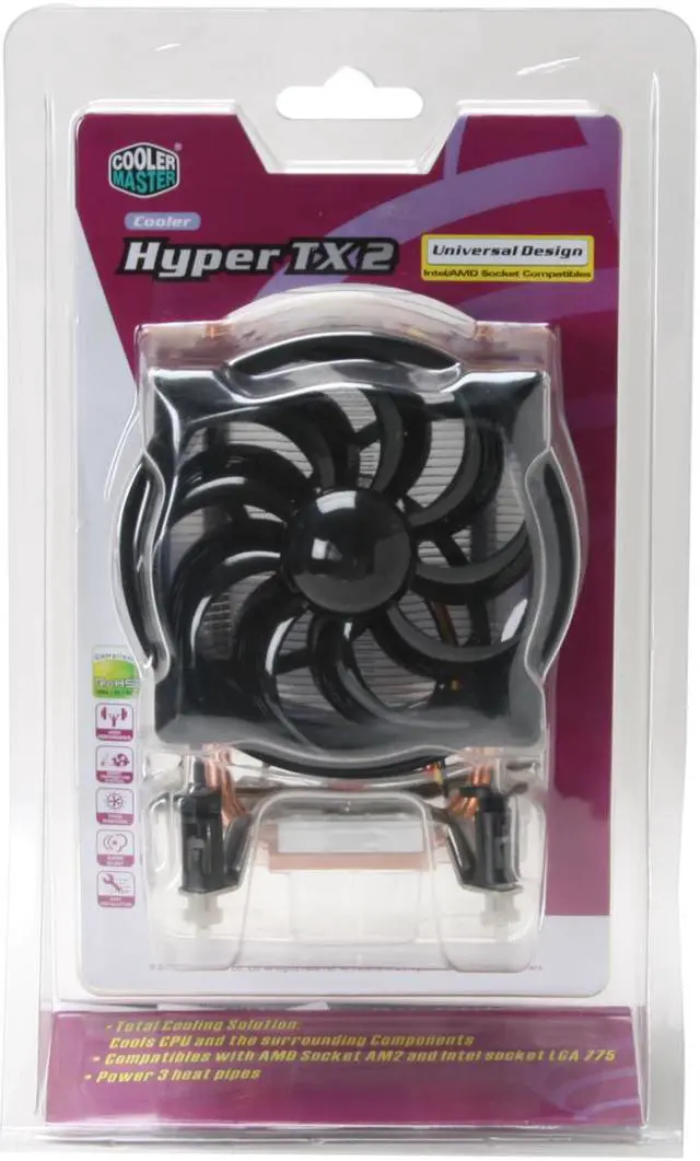 Alt view image 5 of 5 - COOLER MASTER RR-CCH-L9U1-GP 92mm Hyper TX2 CPU Cooler