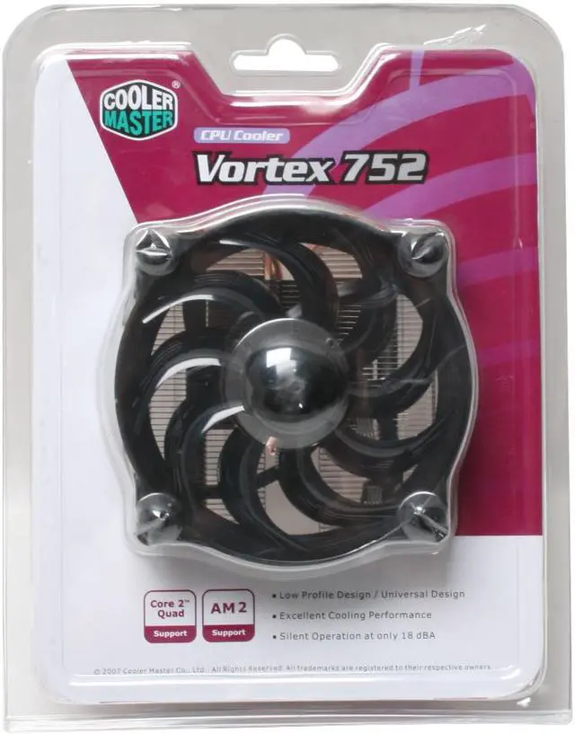 Alt view image 7 of 7 - COOLER MASTER Vortex 752 RR-CCH-P912-GP 92mm Sleeve CPU Cooler