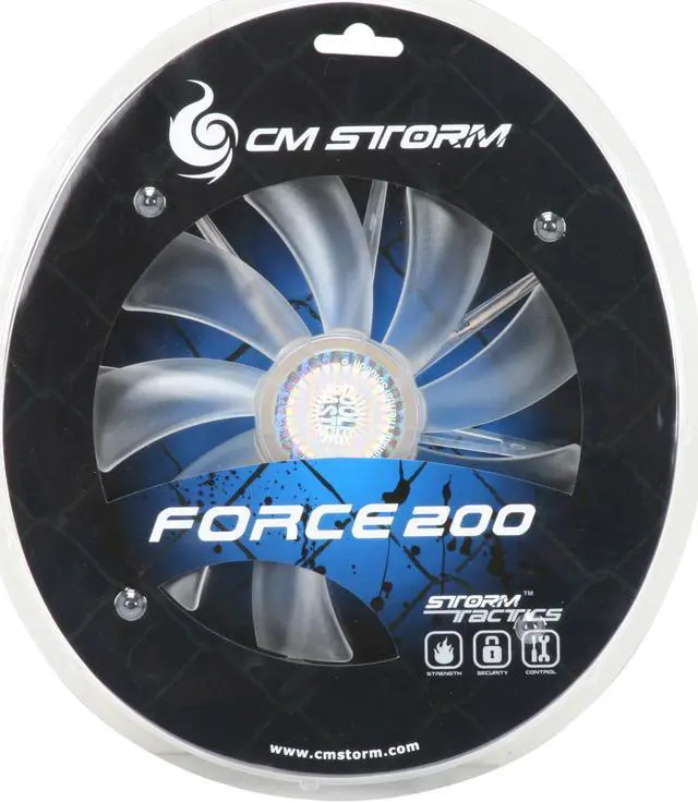 Main image of COOLER MASTER R4-LUS-10AB-GP Storm Force 200mm Blue LED Case Fan