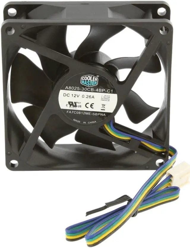 Alt view image 4 of 9 - Cooler Master Blade Master 80 - Sleeve Bearing 80mm PWM Cooling Fan for Computer Cases and CPU Coolers