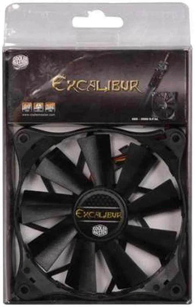 Alt view image 5 of 5 - COOLER MASTER Excalibur R4-EXBB-20PK-R0 120mm Case Fan