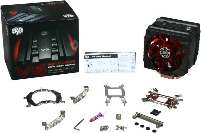 Alt view image 5 of 5 - COOLER MASTER V6 RR-V6SV-22PR-R1 DynaLoop CPU Cooler w/ Universal bracket