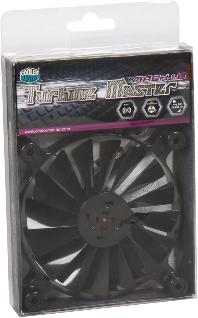 Alt view image 6 of 6 - COOLER MASTER Turbine Master MACH1.8 R4-TMBB-18FK-R0 120mm 1800 RPM Case Fan