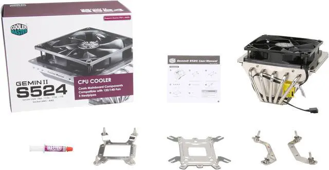 Alt view image 7 of 7 - Cooler Master GeminII S524 - CPU Cooler with Aluminum Fins and 5 Heatpipes