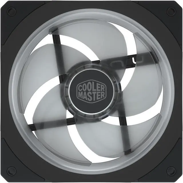 Alt view image 2 of 11 - Cooler Master MasterFan SF120P ARGB 120mm Square Frame Fan w/ 24 Independently-Controlled Addressable RGB LEDS Frame Design, Cable Management and PWM Control Fan