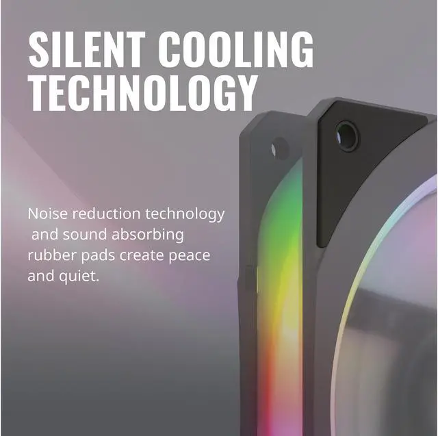 Alt view image 10 of 11 - Cooler Master MasterFan SF120P ARGB 120mm Square Frame Fan w/ 24 Independently-Controlled Addressable RGB LEDS Frame Design, Cable Management and PWM Control Fan