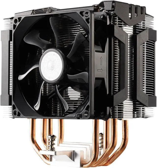 Alt view image 2 of 9 - Cooler Master Hyper D92 - CPU Air Cooler with Dual 92mm Offset Push-Pull Fans and Accelerated Cooling System