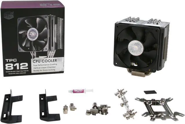 Alt view image 5 of 5 - COOLER MASTER RR-T812-24PK-R1 120mm Sleeve TPC 812 CPU Cooler Compatible with Intel 2011/1366/1155/1156/775 and AMD FM1/FM2/AM3