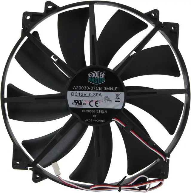 Alt view image 4 of 6 - Cooler Master MegaFlow 200 - Sleeve Bearing 200mm Silent Fan for Computer Cases (Black)