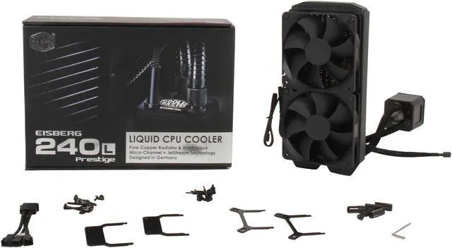 Alt view image 6 of 6 - Cooler Master Eisberg 240L Prestige – High Performance All-In-One CPU Liquid Water Cooling System with 240mm Copper Radiator