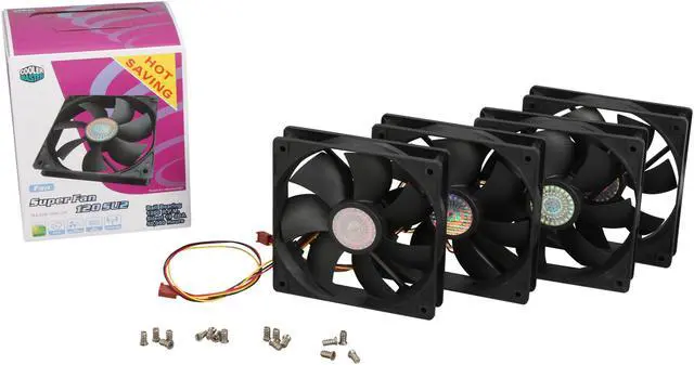 Alt view image 6 of 6 - Cooler Master Super Fan 120 - Ball Bearing 120mm Silent Cooling Fan for Computer Cases, CPU Coolers, and Radiators (Value 4-Pack)