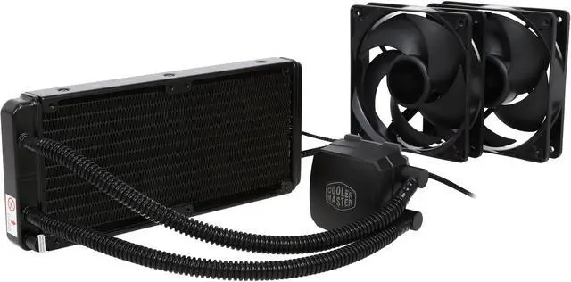 Alt view image 2 of 10 - Cooler Master Nepton 240M - CPU Water Cooling System, All-In-One Kit with 240mm Radiator and 2 Silencio Fans