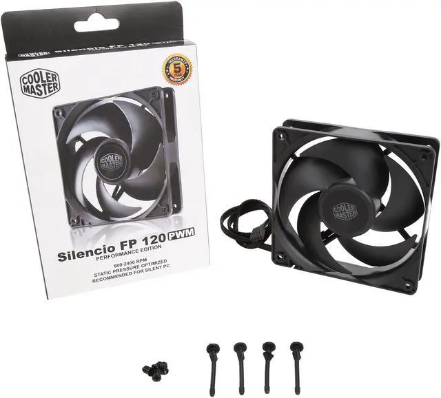 Alt view image 5 of 5 - COOLER MASTER R4-SFNL-24PK-R1 Silencio FP120 PWM 2400 RPM, latest in whisper-quiet cooling performance