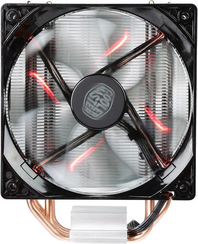Alt view image 2 of 9 - Cooler Master Hyper 212 LED CPU Air Cooler, 4 CDC Heatpipes, 120mm PWM Fan, Quiet Spin Technology , Red LEDs for AMD Ryzen/Intel LGA1200/1151
