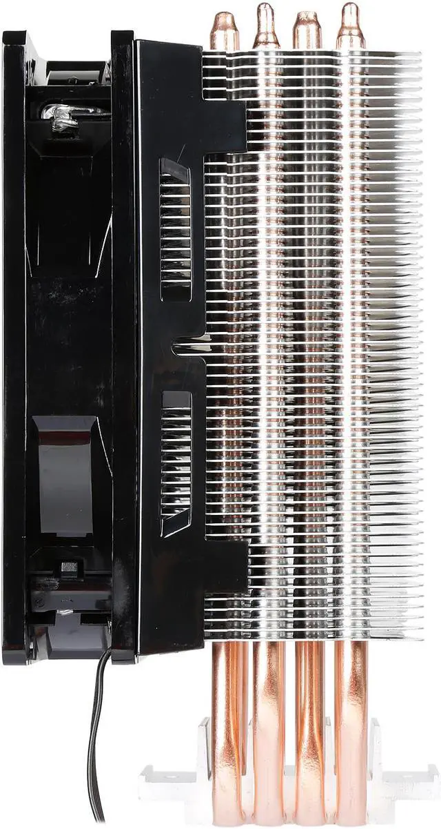 Alt view image 3 of 9 - Cooler Master Hyper 212 LED CPU Air Cooler, 4 CDC Heatpipes, 120mm PWM Fan, Quiet Spin Technology , Red LEDs for AMD Ryzen/Intel LGA1200/1151