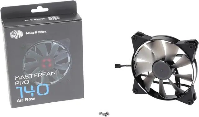 Alt view image 6 of 6 - Cooler Master MasterFan Pro 140 Air Flow with Jet-inspired Fan Blade, Speed Profiles, Exclusive Silent Driver, Rubber Mounting Inserts, and Jam Protection