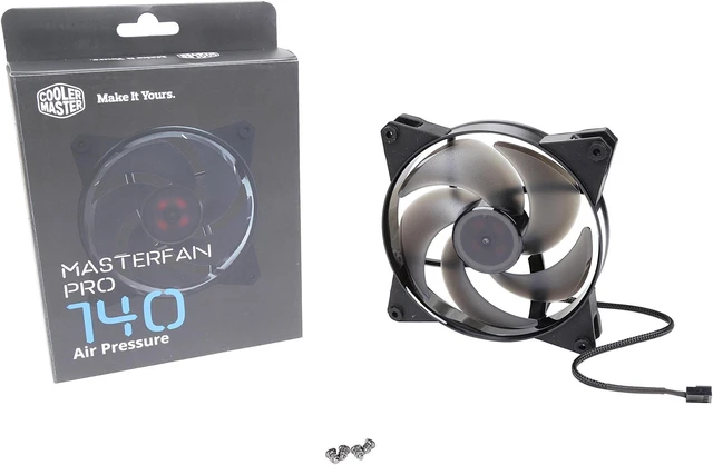 Alt view image 6 of 6 - MasterFan Pro 140 Air Pressure with Helicopter Inspired Fan Blade, Speed Profiles, Exclusive Silent Driver, Rubber Mounting Inserts, and Jam Protection by Cooler Master