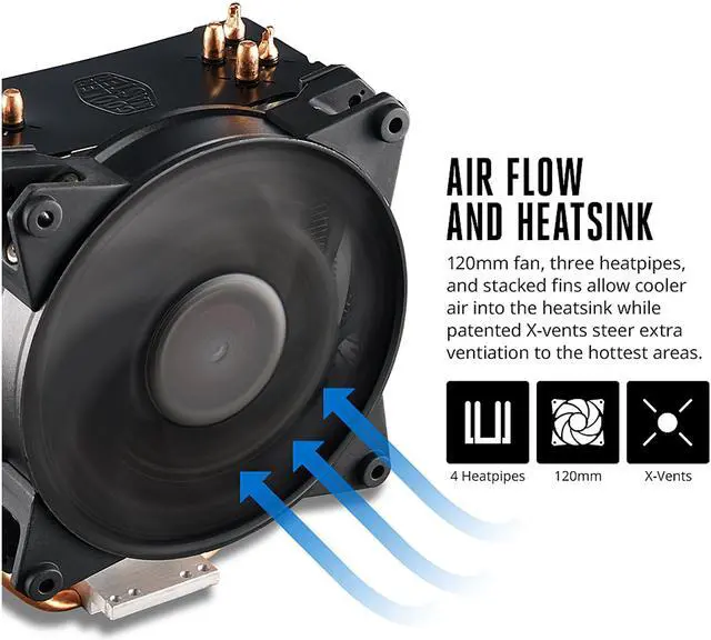 Alt view image 7 of 8 - MasterAir Pro 4 CPU Air Cooler with Continuous Direct Contact Technology 2.0 by Cooler Master