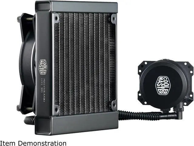 Alt view image 5 of 7 - Cooler Master MasterLiquid Lite 120 AIO CPU Liquid Cooler, White Led Pump, FEP Tubing, 120mm Air Balance MF, Dual Dissipation Technology