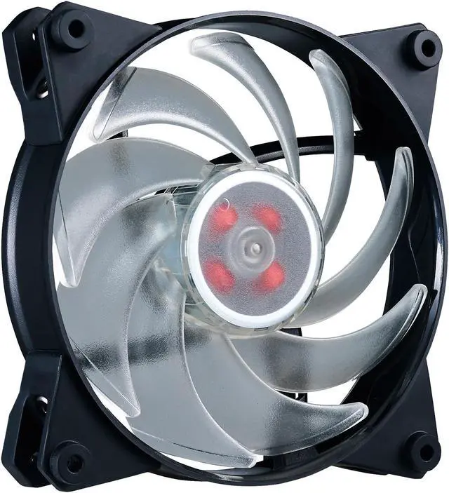 Alt view image 3 of 10 - 3 MasterFan Pro 120 Air Balance RGB with Hybrid-Design Fan Blade, Speed Profiles, and Customizable Color Options with RGB LED Controller by Cooler Master