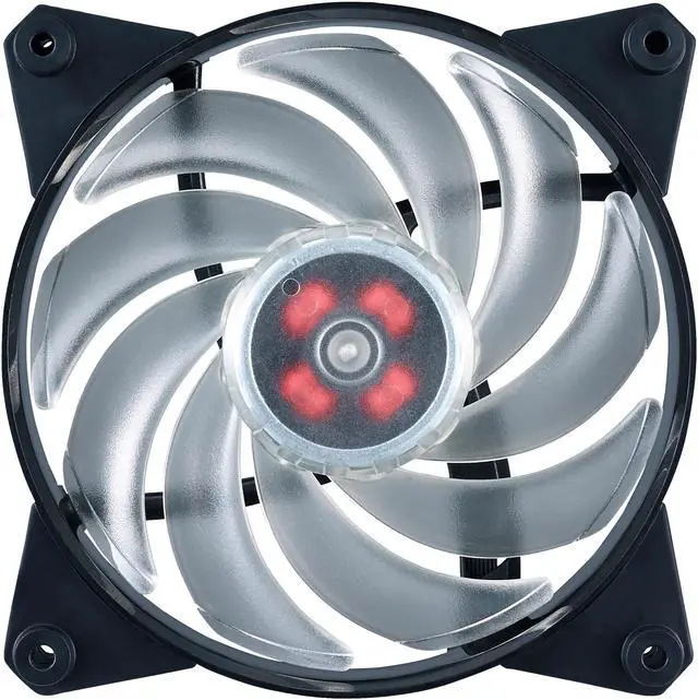 Alt view image 4 of 10 - 3 MasterFan Pro 120 Air Balance RGB with Hybrid-Design Fan Blade, Speed Profiles, and Customizable Color Options with RGB LED Controller by Cooler Master