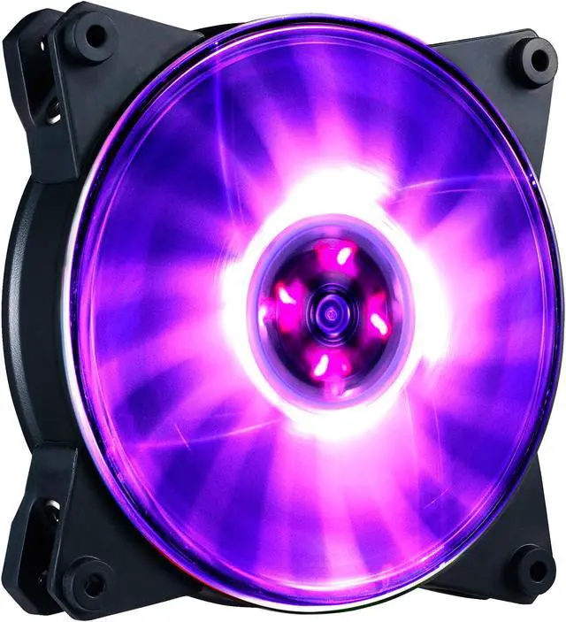 Alt view image 2 of 10 - 3 MasterFan Pro 120 Air Balance RGB with Hybrid-Design Fan Blade, Speed Profiles, and Customizable Color Options with RGB LED Controller by Cooler Master