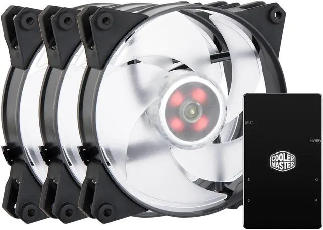 Alt view image 5 of 6 - MasterFan Pro 120 mm Air Pressure RGB Fan, 3 in 1 with RGB LED Controller. MFY-P2DC-153PC-R1.