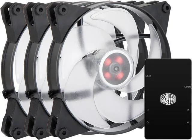 Alt view image 5 of 6 - Cooler Master MasterFan Pro 140 mm Air Pressure RGB Fan, 3 in 1 with RGB LED Controller. MFY-P4DC-153PC-R1.