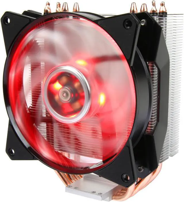 Alt view image 2 of 10 - Cooler Master MasterAir MA410P RGB CPU Air Cooler, 4 CDC Heatpipes, 120mm RGB MasterFan