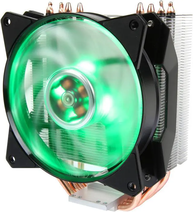 Alt view image 3 of 10 - Cooler Master MasterAir MA410P RGB CPU Air Cooler, 4 CDC Heatpipes, 120mm RGB MasterFan