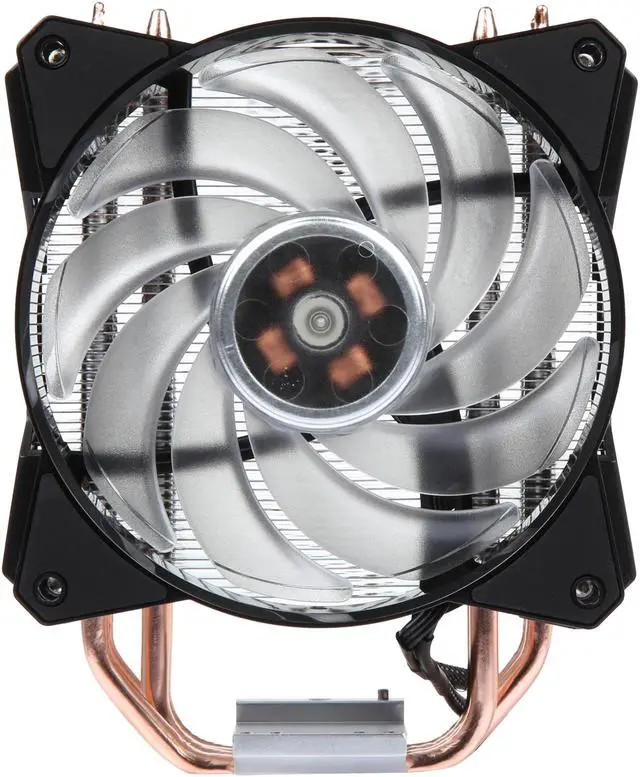 Alt view image 4 of 10 - Cooler Master MasterAir MA410P RGB CPU Air Cooler, 4 CDC Heatpipes, 120mm RGB MasterFan