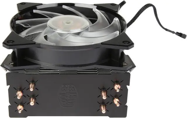 Alt view image 8 of 10 - Cooler Master MasterAir MA410P RGB CPU Air Cooler, 4 CDC Heatpipes, 120mm RGB MasterFan