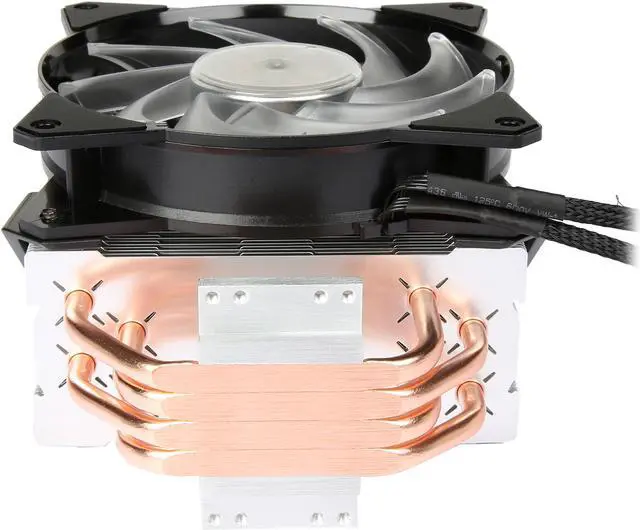 Alt view image 9 of 10 - Cooler Master MasterAir MA410P RGB CPU Air Cooler, 4 CDC Heatpipes, 120mm RGB MasterFan