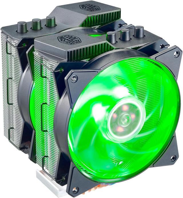 Alt view image 11 of 20 - Cooler Master MA620P Twin Tower RGB CPU Air Cooler, 6 CDC Heatpipes, Dual 120mm RGB MasterFan
