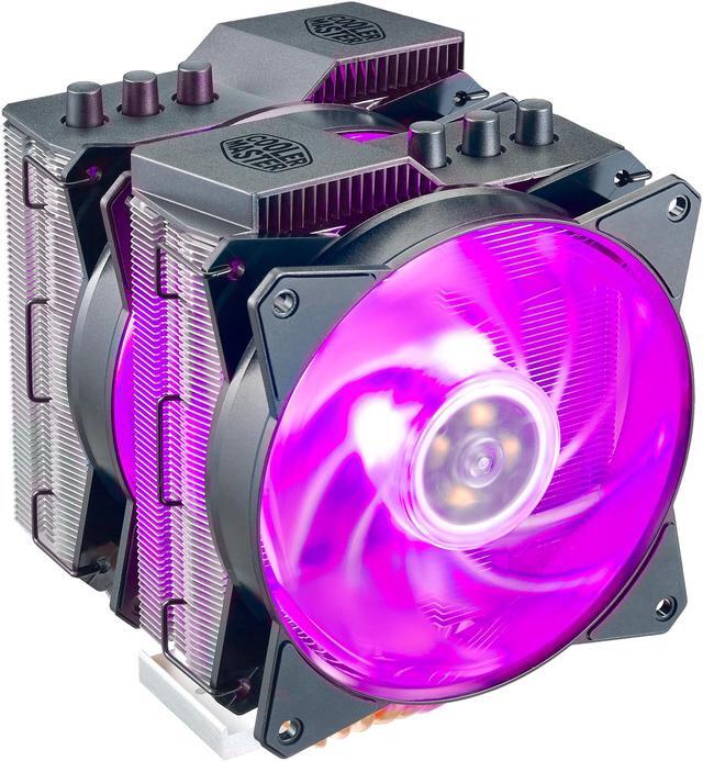 Alt view image 10 of 20 - Cooler Master MA620P Twin Tower RGB CPU Air Cooler, 6 CDC Heatpipes, Dual 120mm RGB MasterFan
