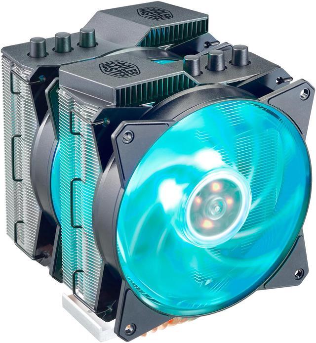 Alt view image 13 of 20 - Cooler Master MA620P Twin Tower RGB CPU Air Cooler, 6 CDC Heatpipes, Dual 120mm RGB MasterFan