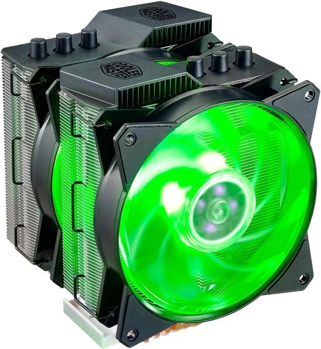 Alt view image 16 of 20 - Cooler Master MA620P Twin Tower RGB CPU Air Cooler, 6 CDC Heatpipes, Dual 120mm RGB MasterFan