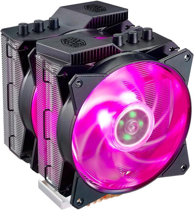 Alt view image 17 of 20 - Cooler Master MA620P Twin Tower RGB CPU Air Cooler, 6 CDC Heatpipes, Dual 120mm RGB MasterFan